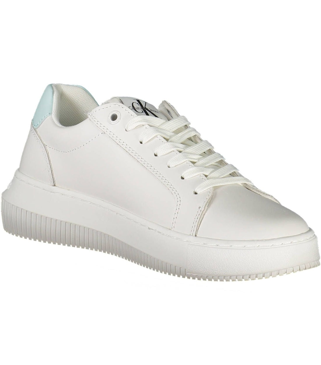 Calvin Klein Chique Witte Sneaker Met Contrasterende Details