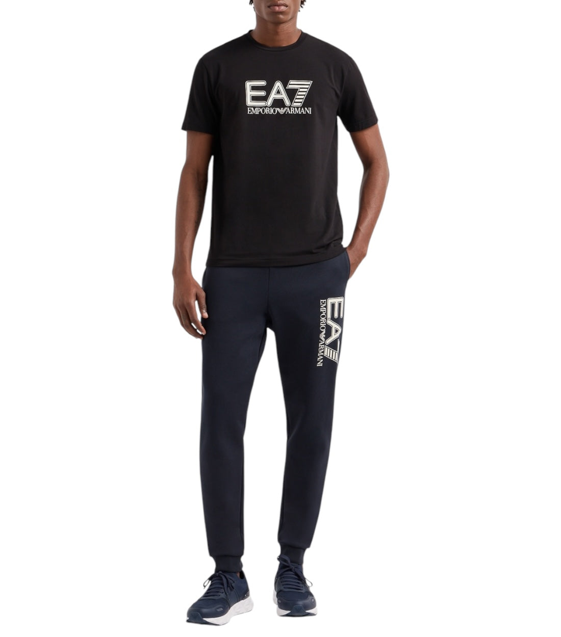 Ea7 Zwart Stretch T-shirt