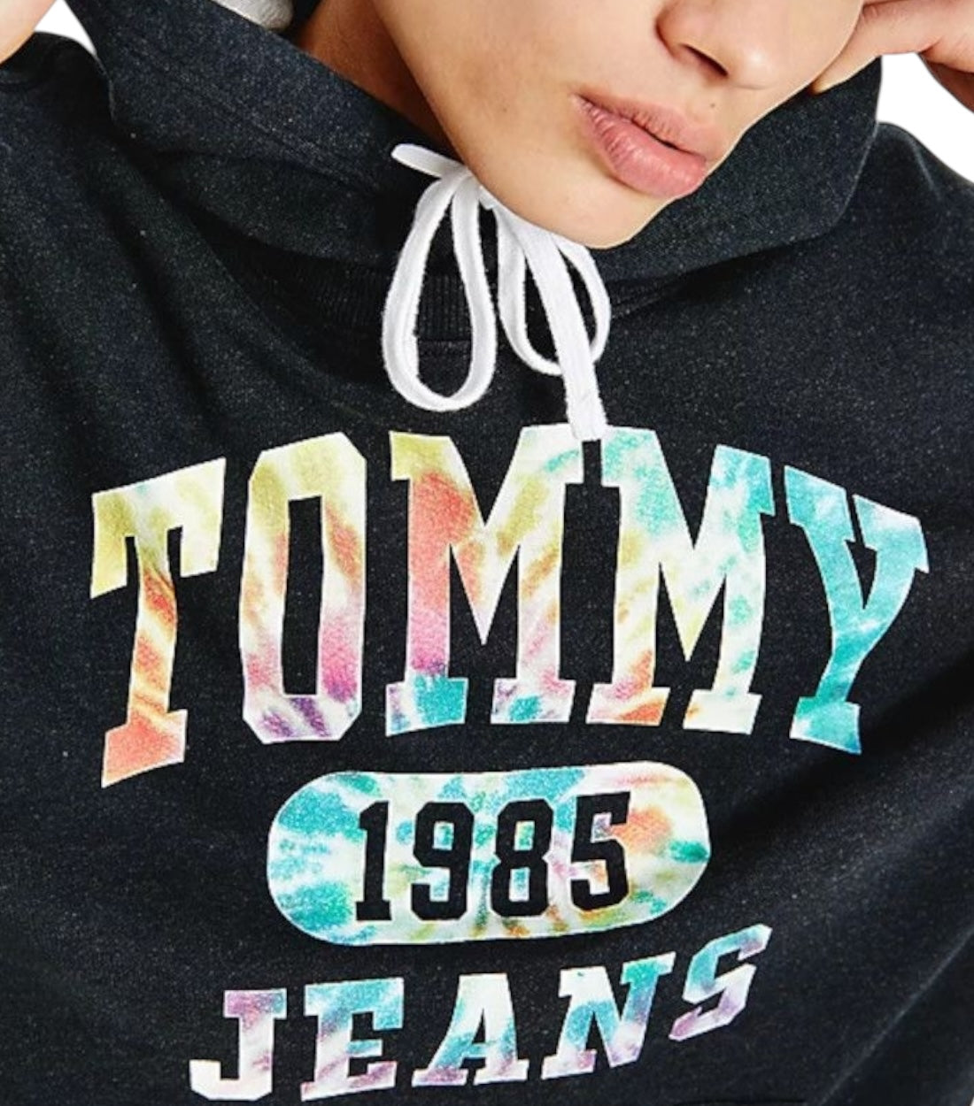 Tommy Hilfiger Jeans Zwart Meerkleurig Logo Hoodie