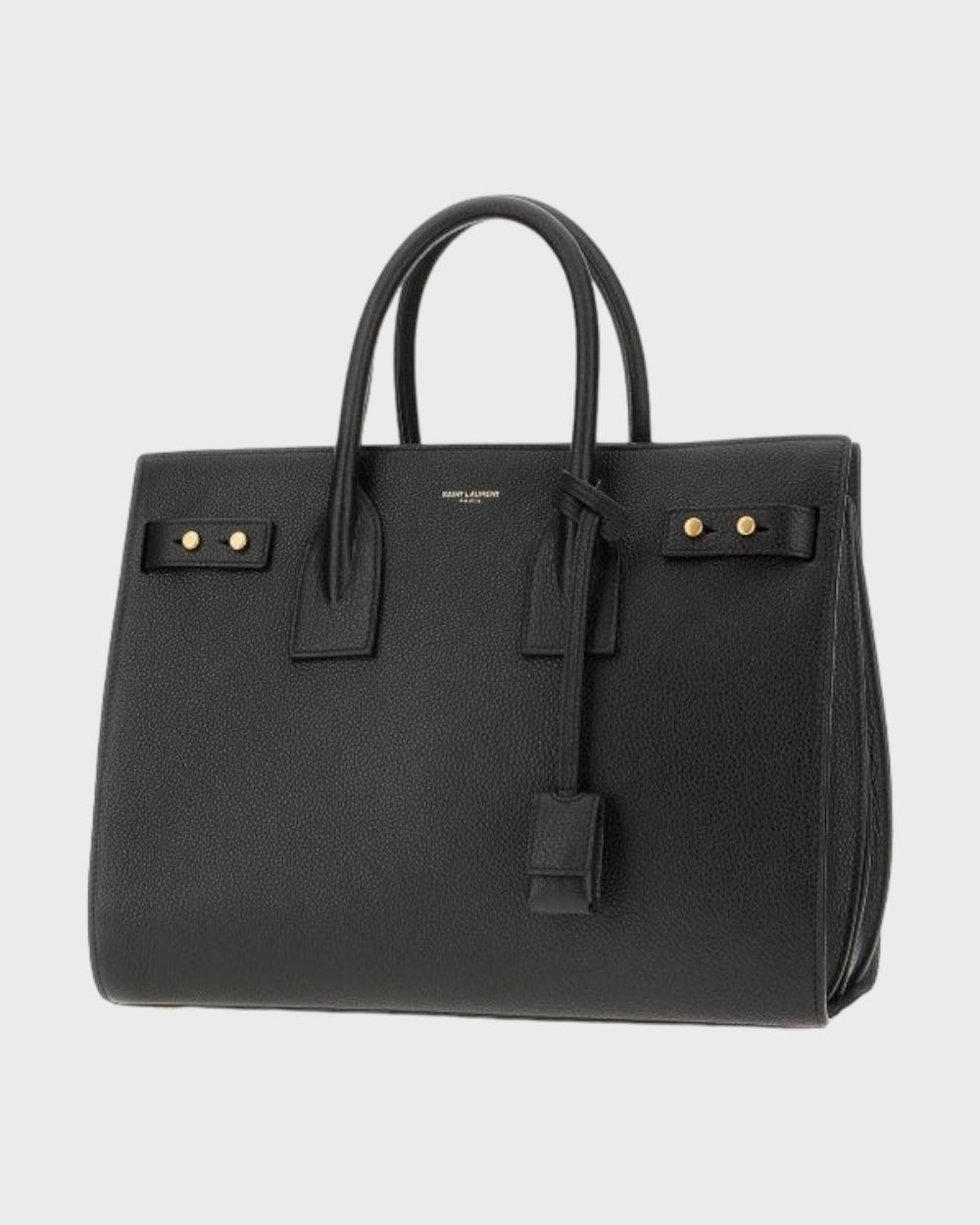 Saint Laurent Zwart Kalfleren Sac De Jour Handtas