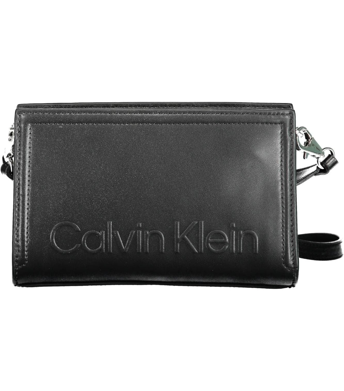 Calvin Klein Elegante Zwarte Schoudertas met Stijlvol Logo Detail