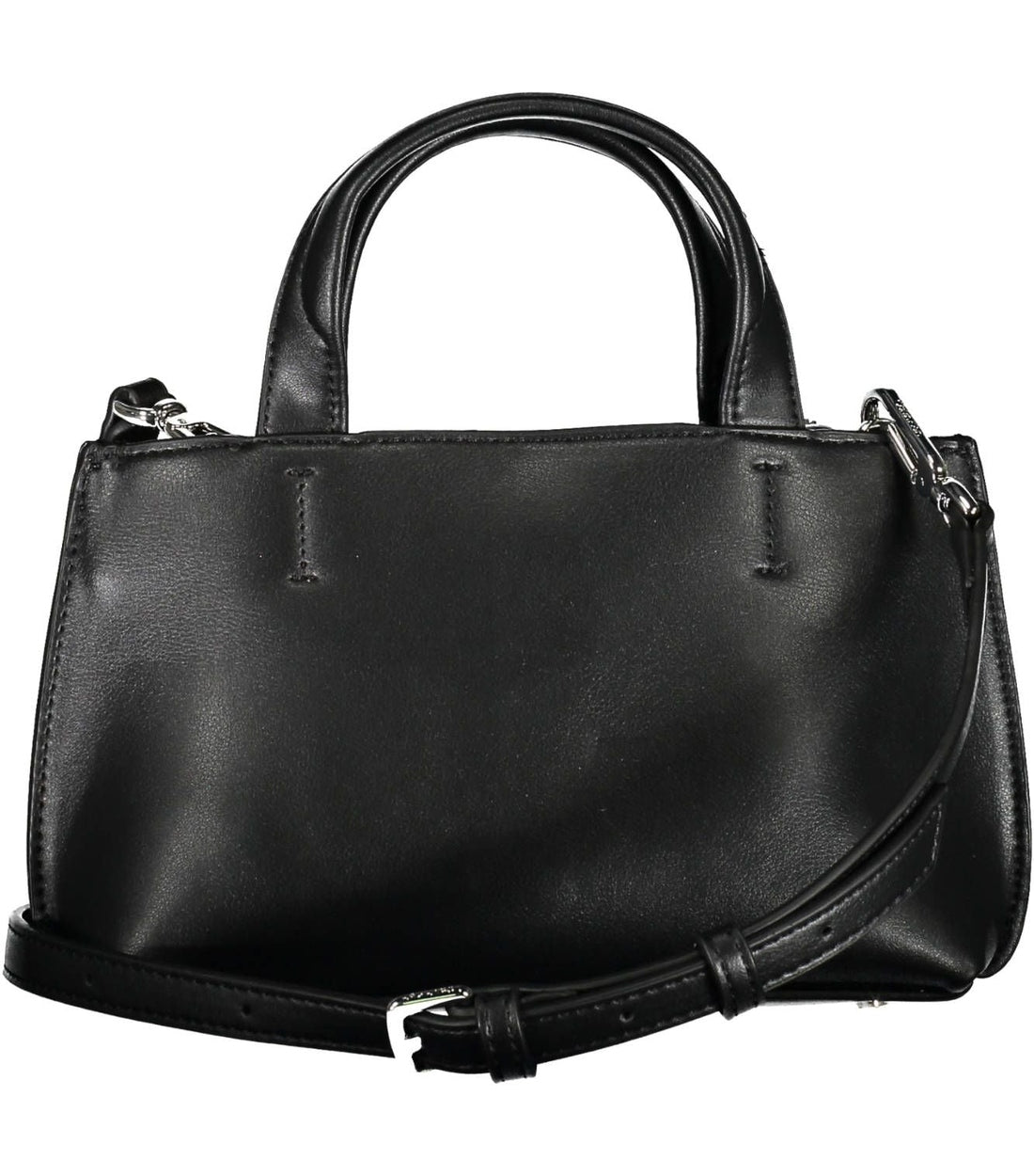 Calvin Klein Elegante Zwarte Designer Handtas met Dubbele Handgrepen