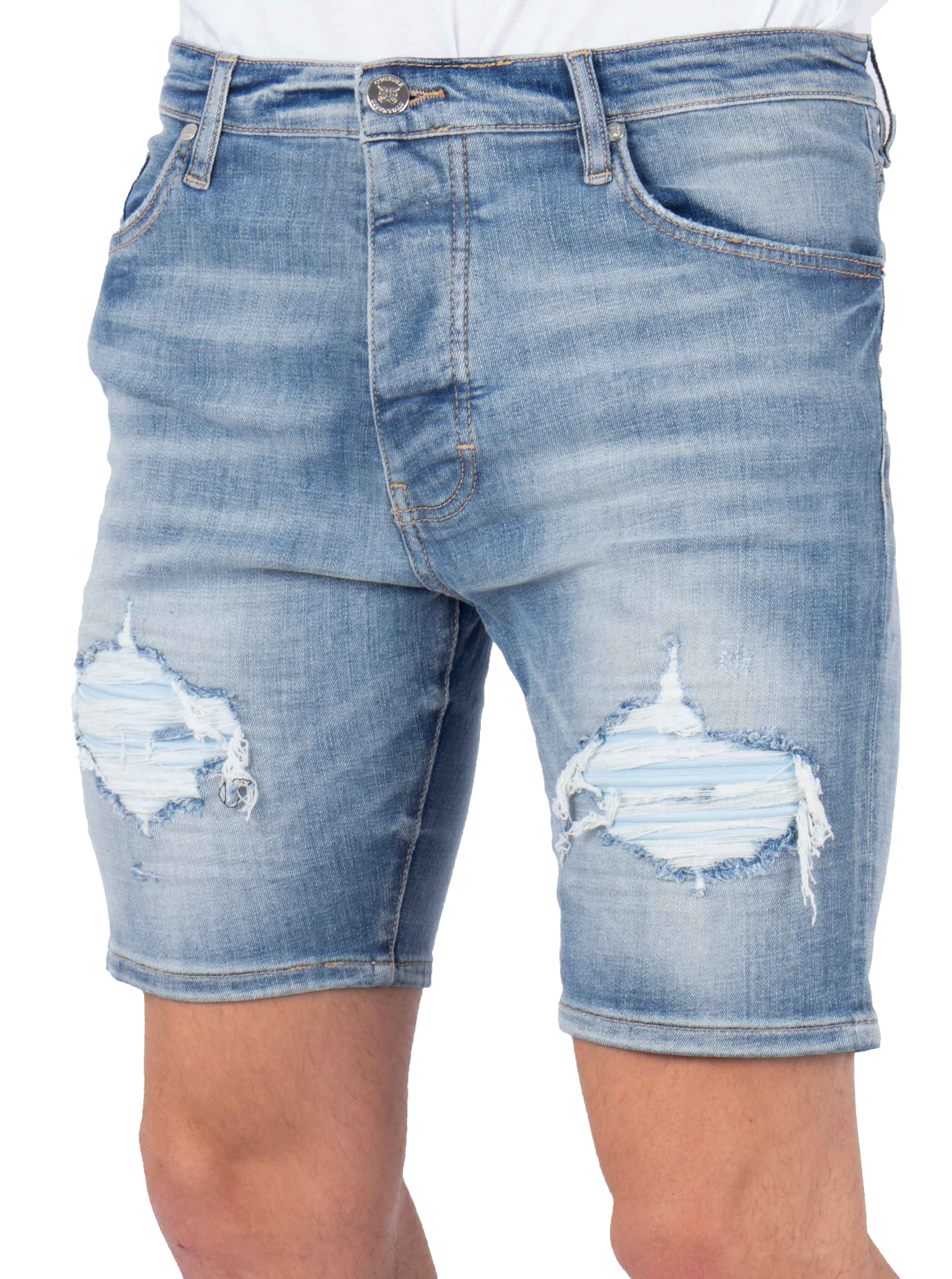 Essentials Cou7ure | Bronx Brooklyn Korte Jeans Broek Blauw