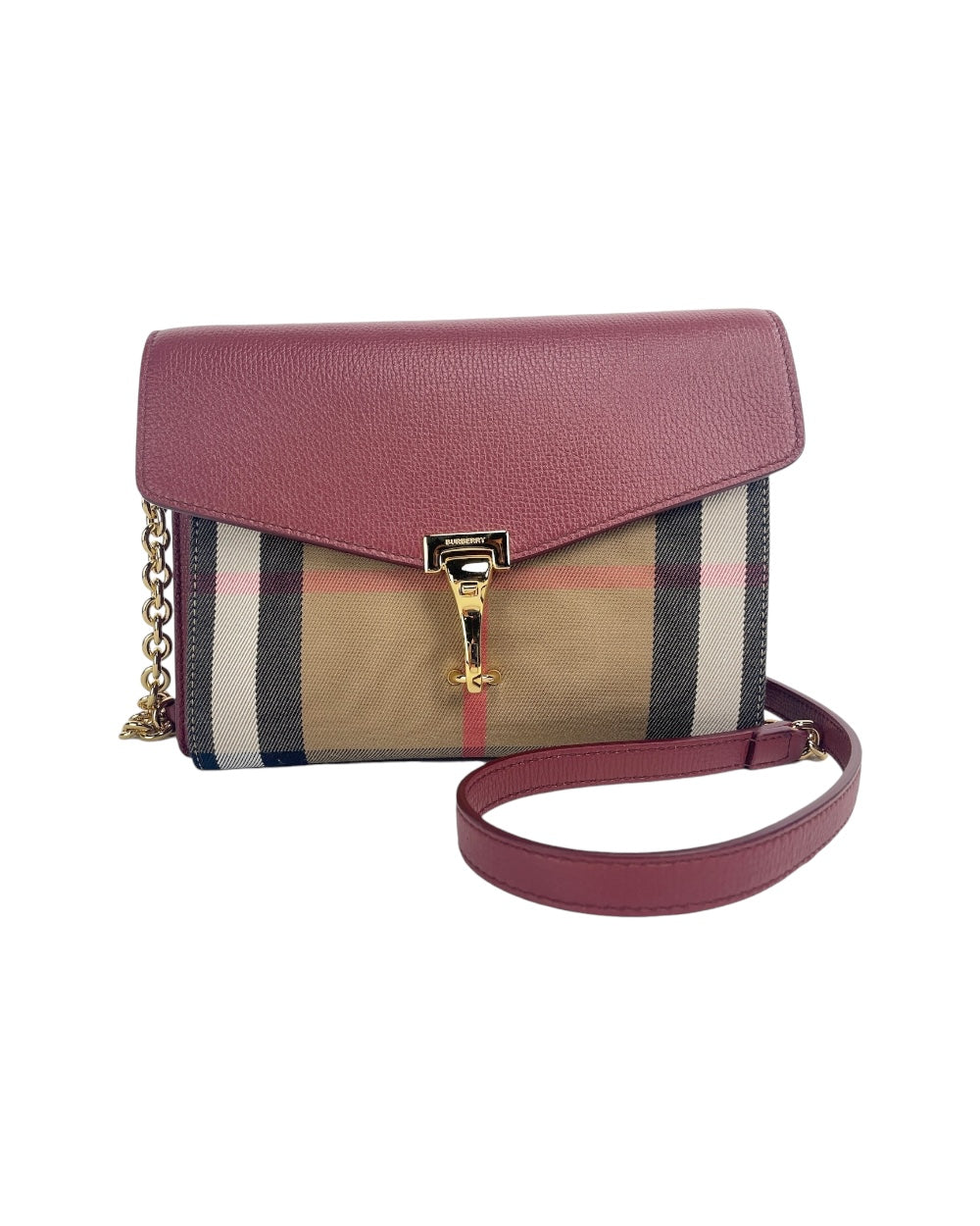 Burberry Macken Beige Leren Crossbody Tas