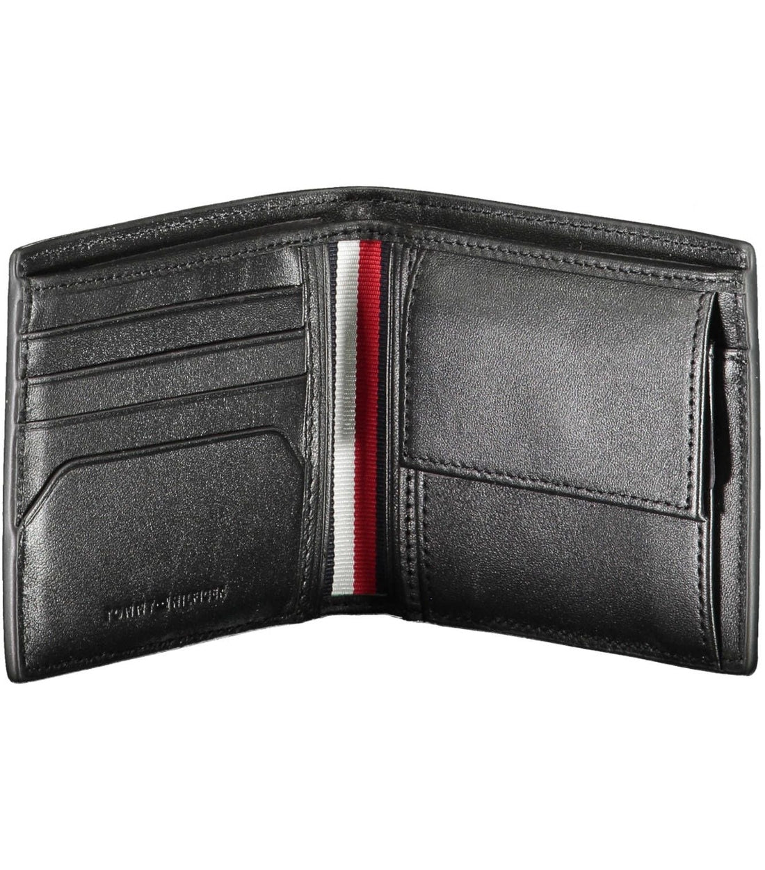 Tommy Hilfiger Elegante Zwarte Bifold Portemonnee met Muntzak