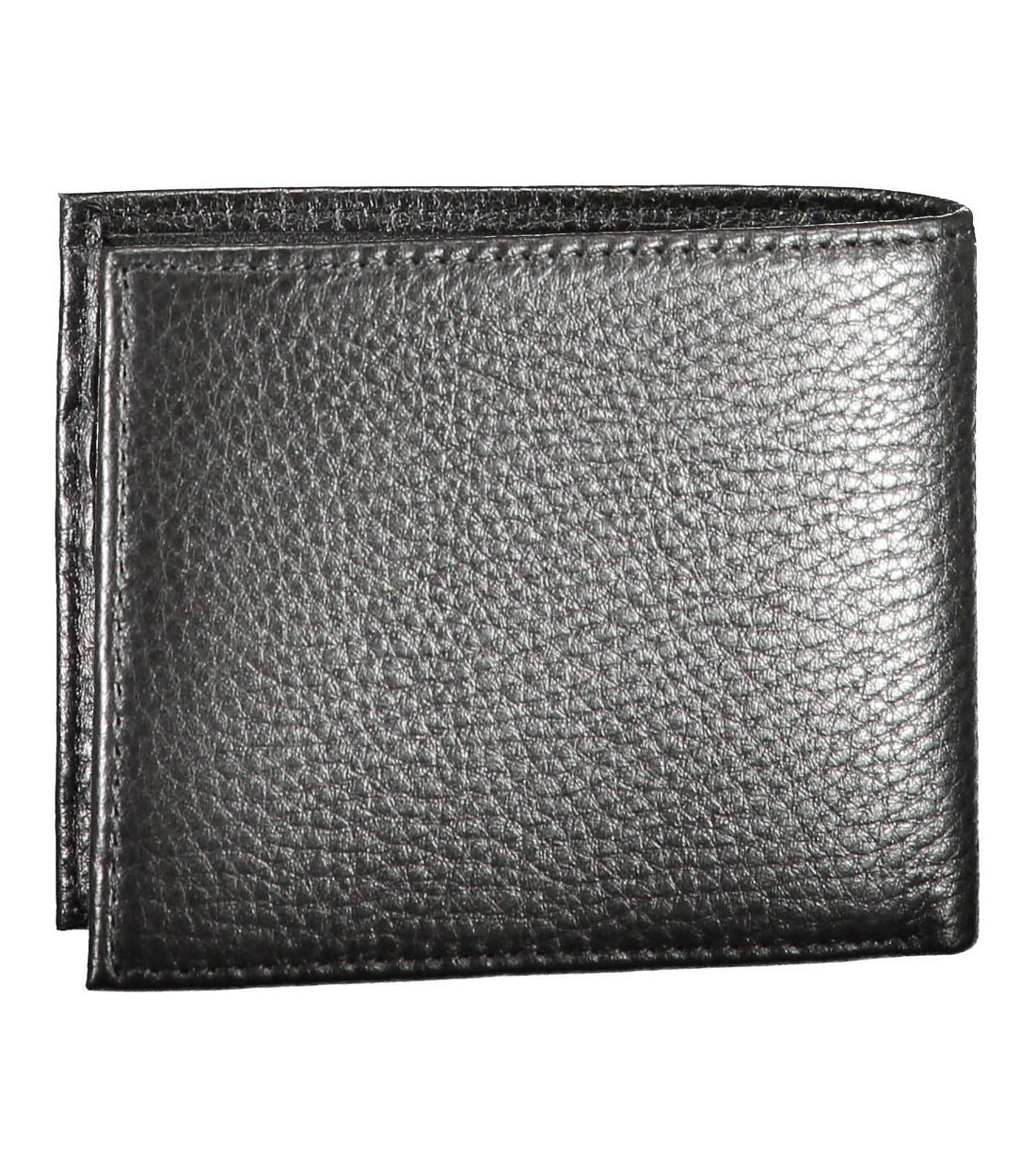 Tommy Hilfiger Stijlvolle Zwarte Leren Bifold Portefeuille