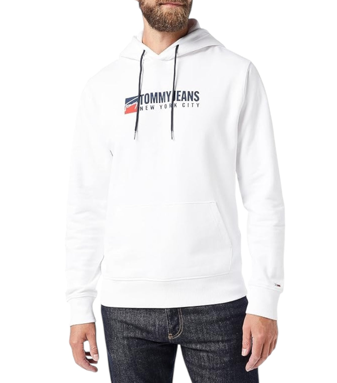 Tommy Hilfiger Jeans Wit Hoodie Met Logo