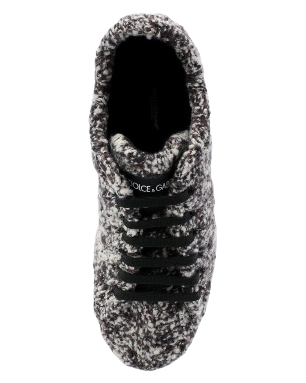 Dolce & Gabbana Zwart Wit Wool Sneakers