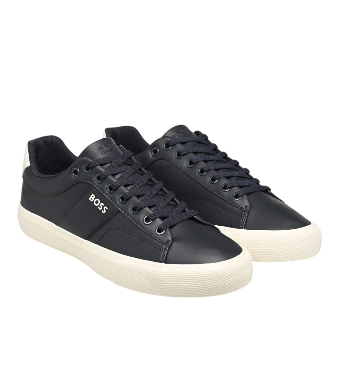 Hugo Boss Blauw Leren Aiden Sneaker