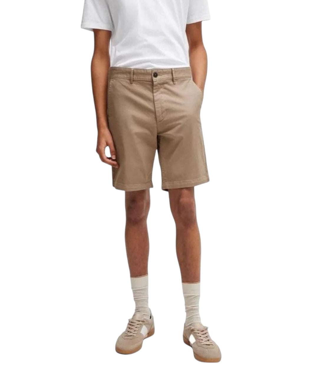 Hugo Boss Beige Katoenen Chino Shorts