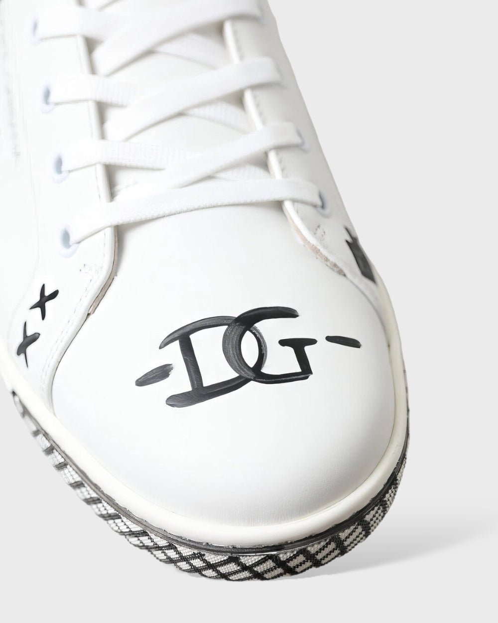 Dolce & Gabbana Wit Leren "Love" Casual Sneakers