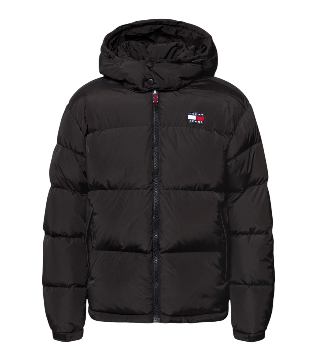 Tommy Hilfiger Zwart Donsjack met Labeldetail