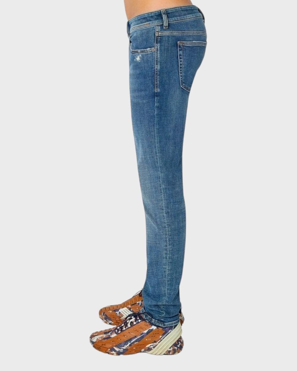 Diesel Blauw Punkrock-geïnspireerde Skinny Jeans