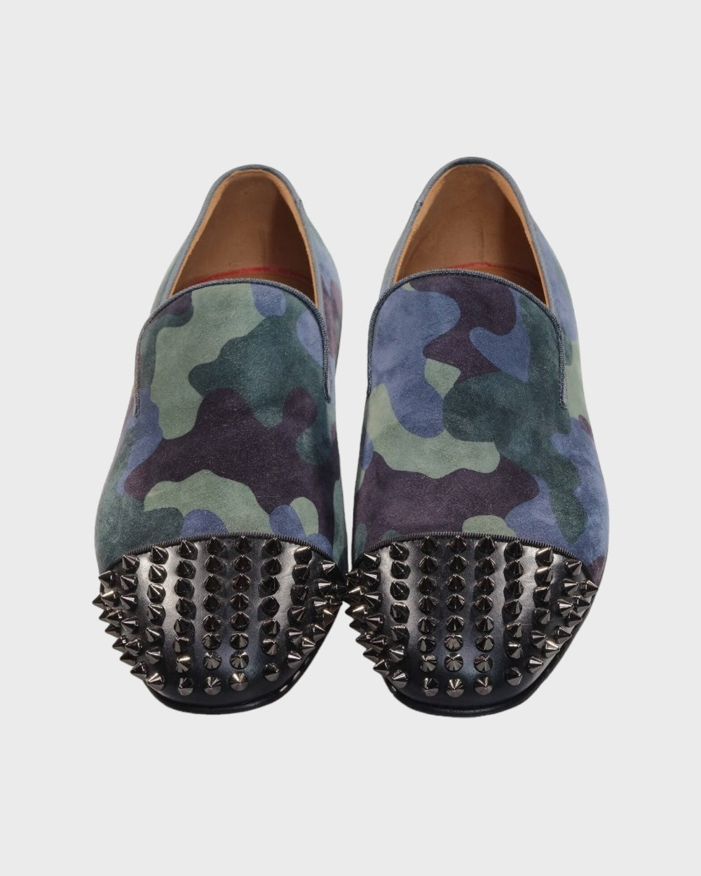 Christian Louboutin Spooky Camouflage Loafers Met Studs