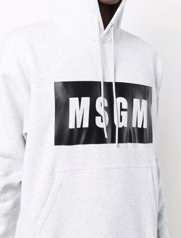 MSGM Grijs Hoodie Unisex