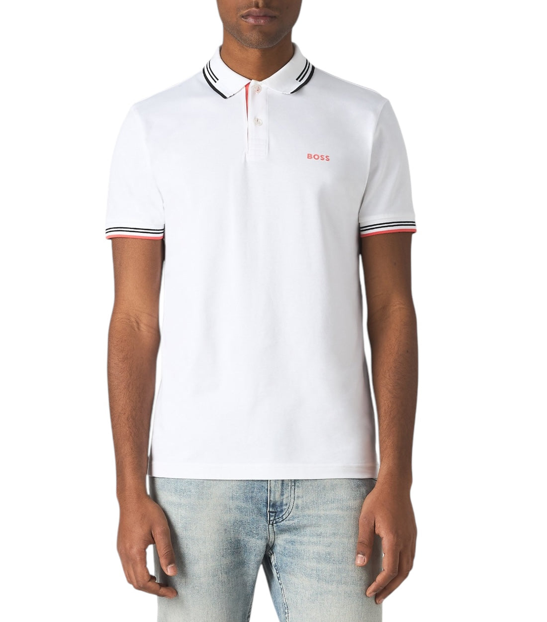 Hugo Boss White Cotton Paddy Polo