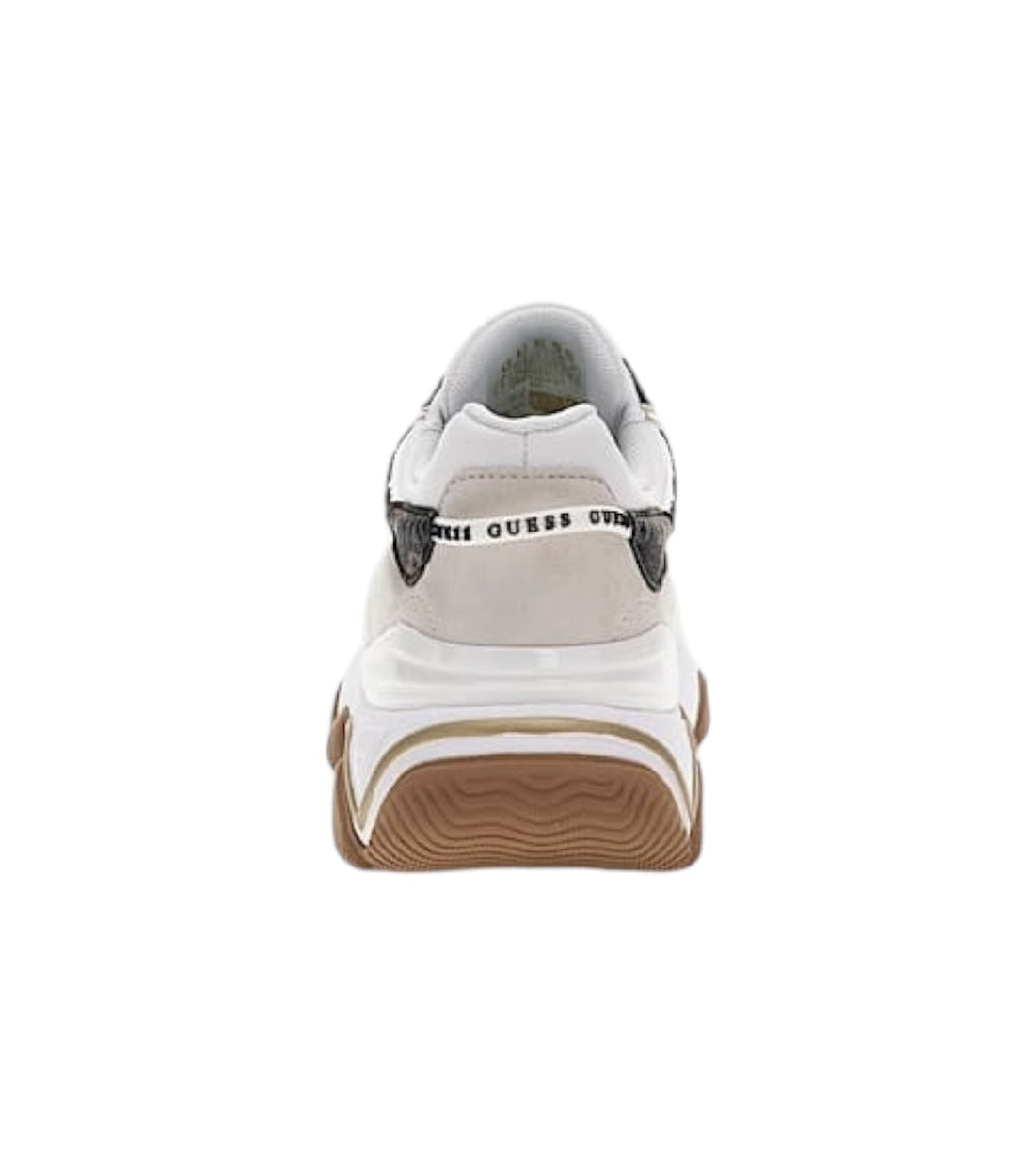 Guess Beige Micola Mixed Leren Sneakers