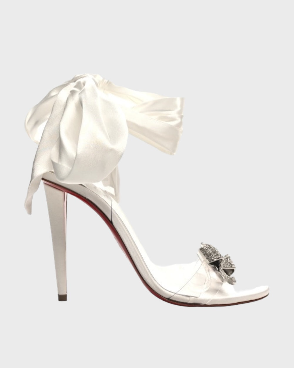 Christian Louboutin Astrinodo 100 Ivory Crystal Hoge Hakken