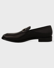 Salvatore Ferragamo Black Calf Leather Moccasin Formal Shoes