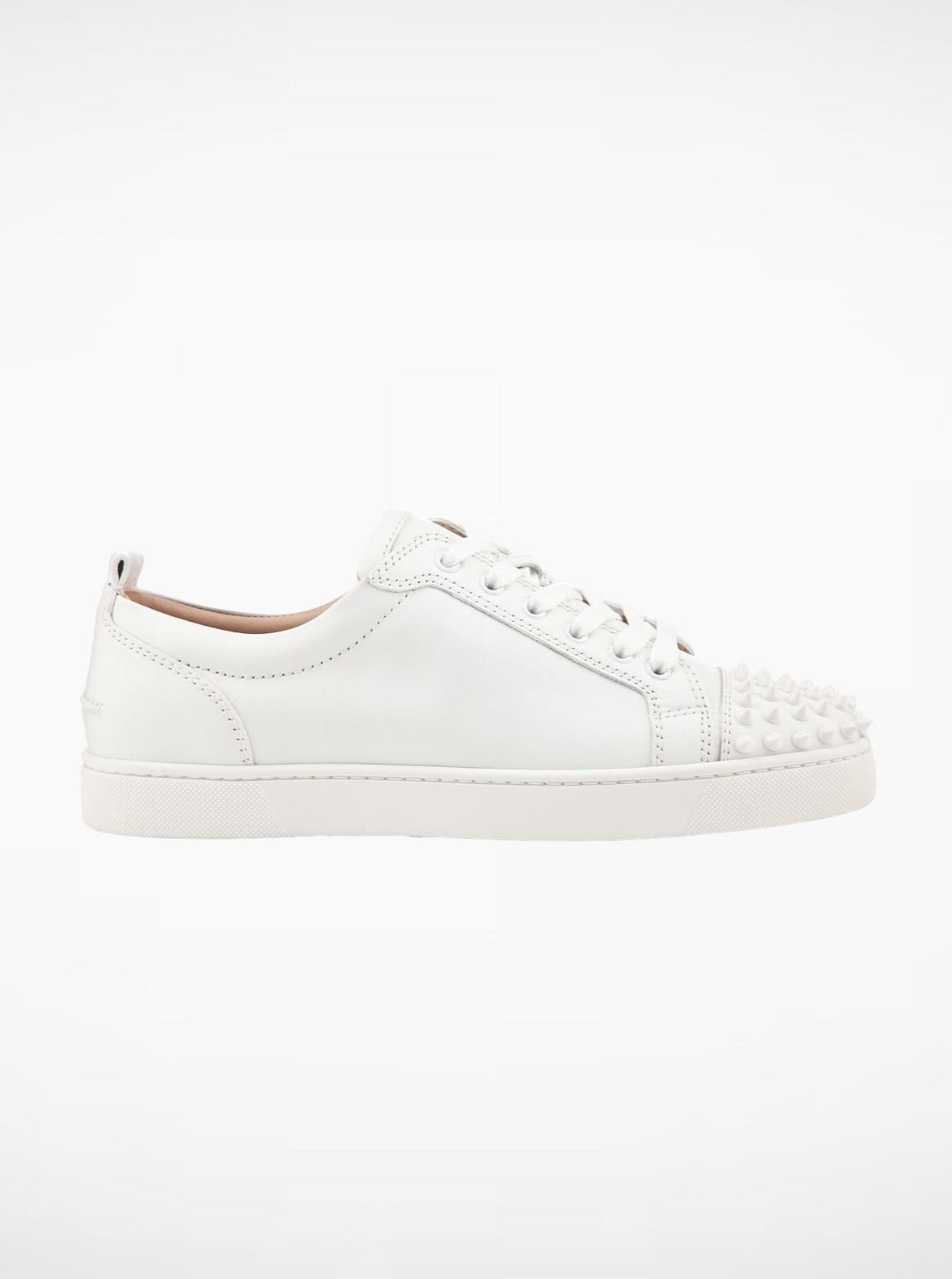 Christian Louboutin Wit Louis junior spikes flat white