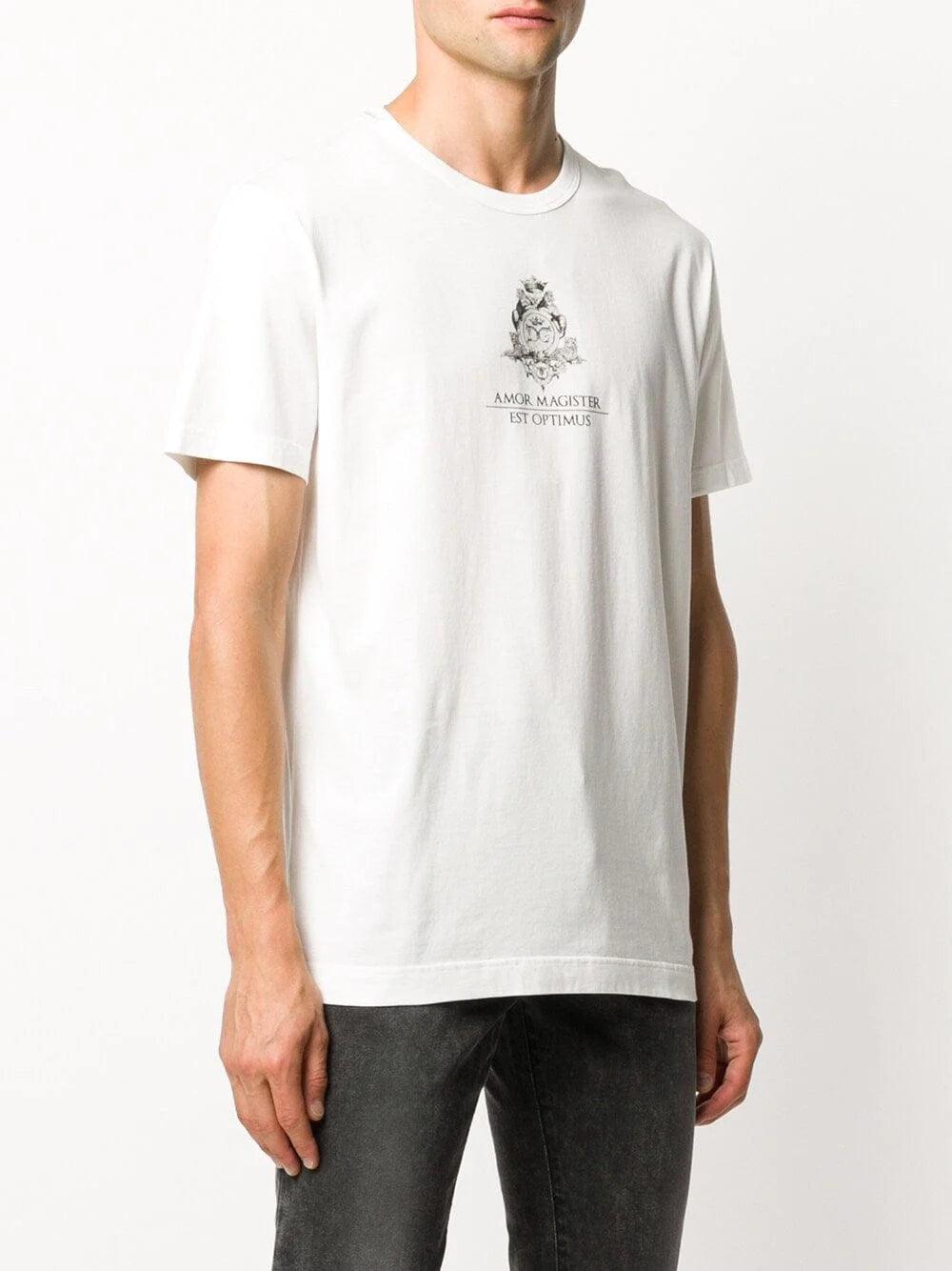 Dolce & Gabbana Witte "Amor Magister" T-shirt