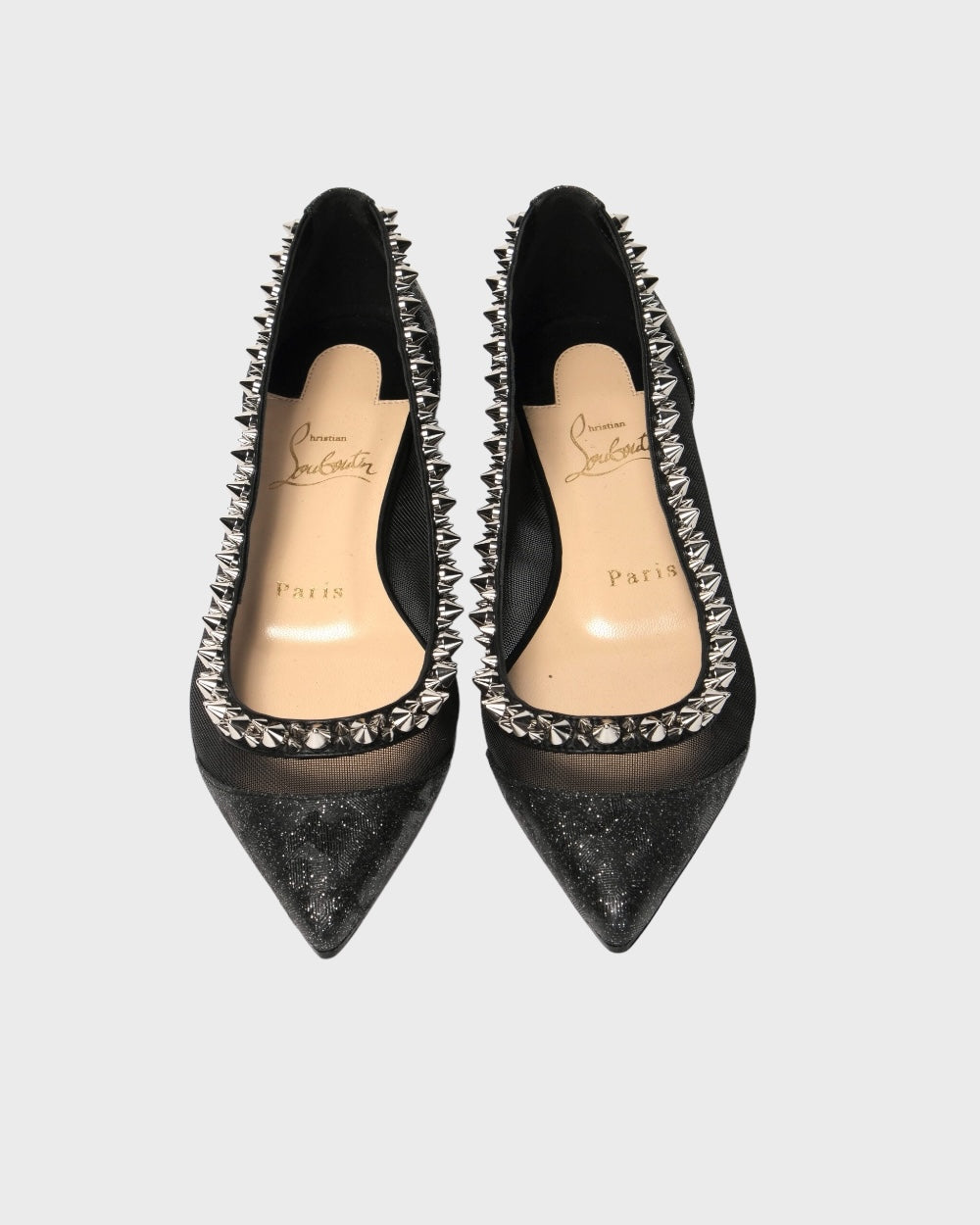 Christian Louboutin Dames Zwart Schoen Met Metalen Studs