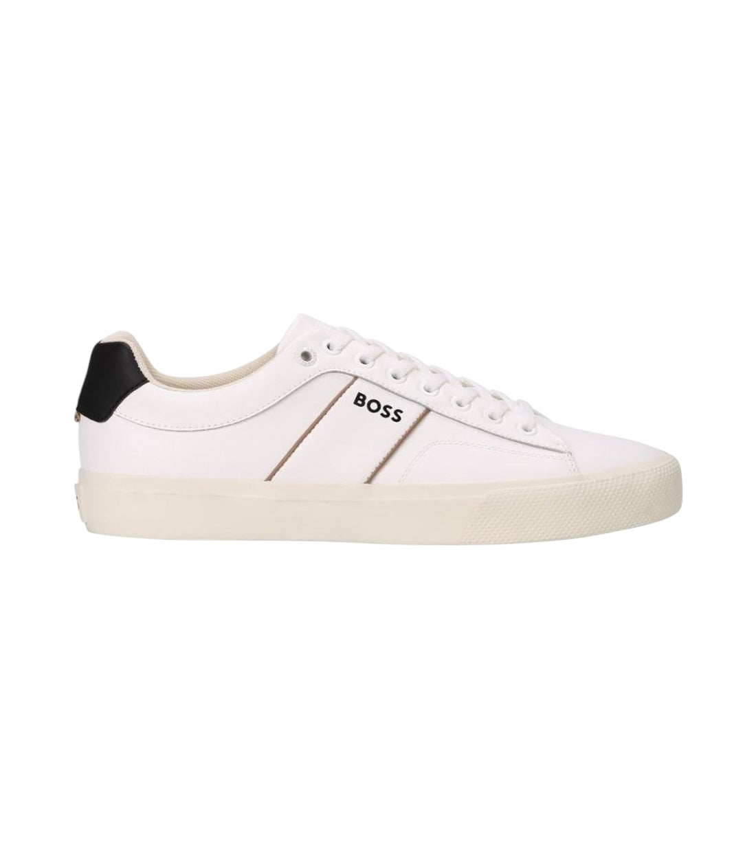 Zapatilla de cuero blanco hugo sneaker