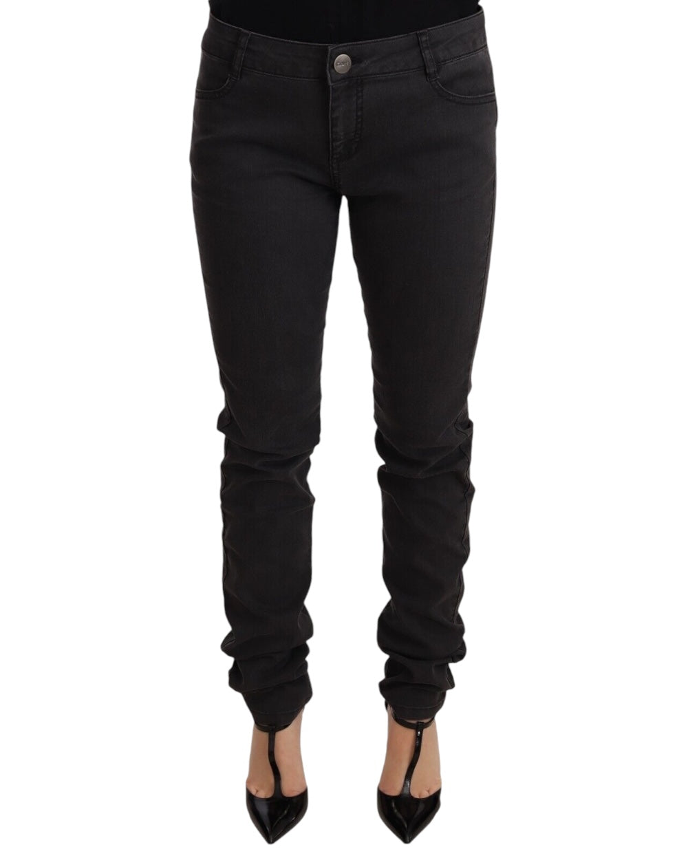 PINKO Elegante Mid Waist Skinny Zwarte Jeans