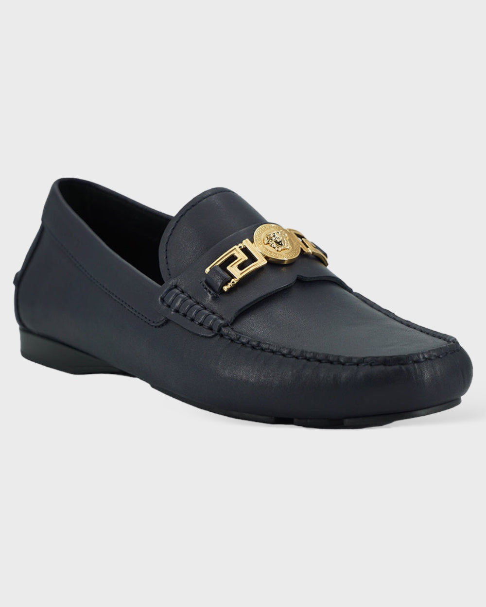 Versace Kalfsleren Loafers Blauw