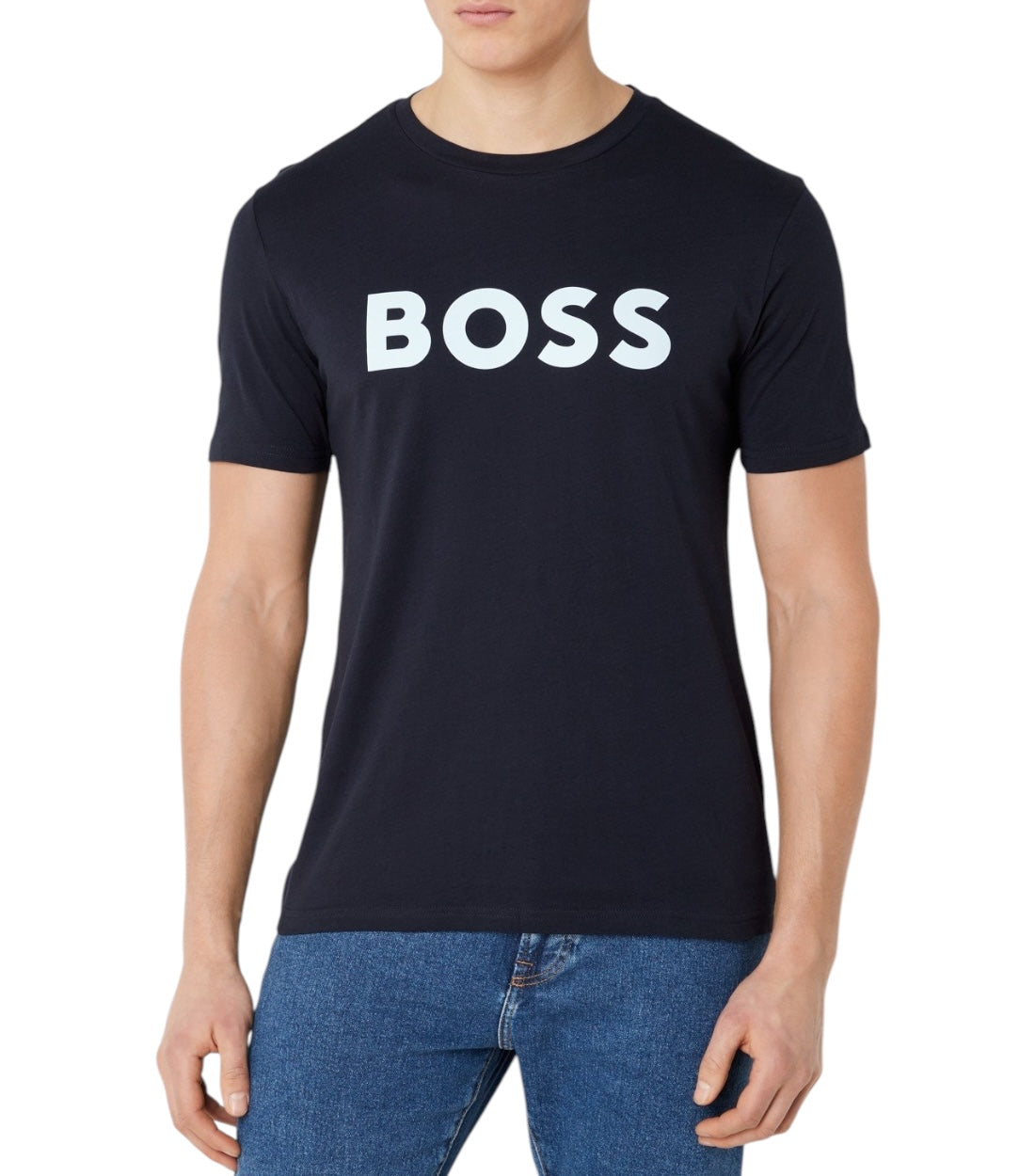 Hugo Boss Blauw Katoenen Bold T-Shirt