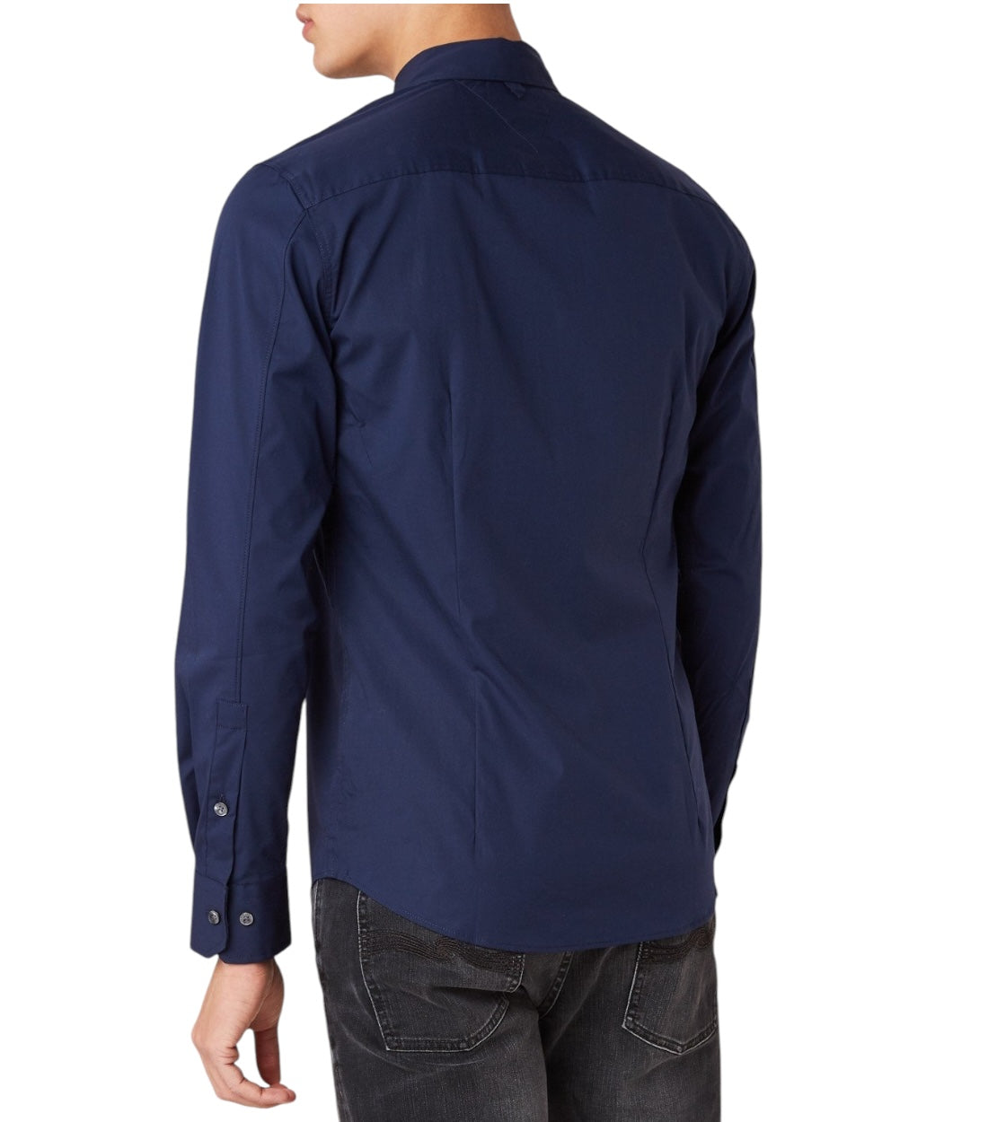 Tommy Hilfiger Blauw Original Slim Fit Overhemd Met Stretch