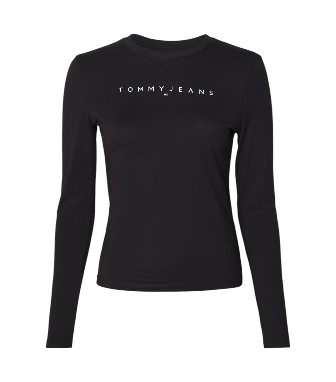 Tommy Hilfiger Jeans Zwart Slim Linear Longsleeve T-shirt Dames