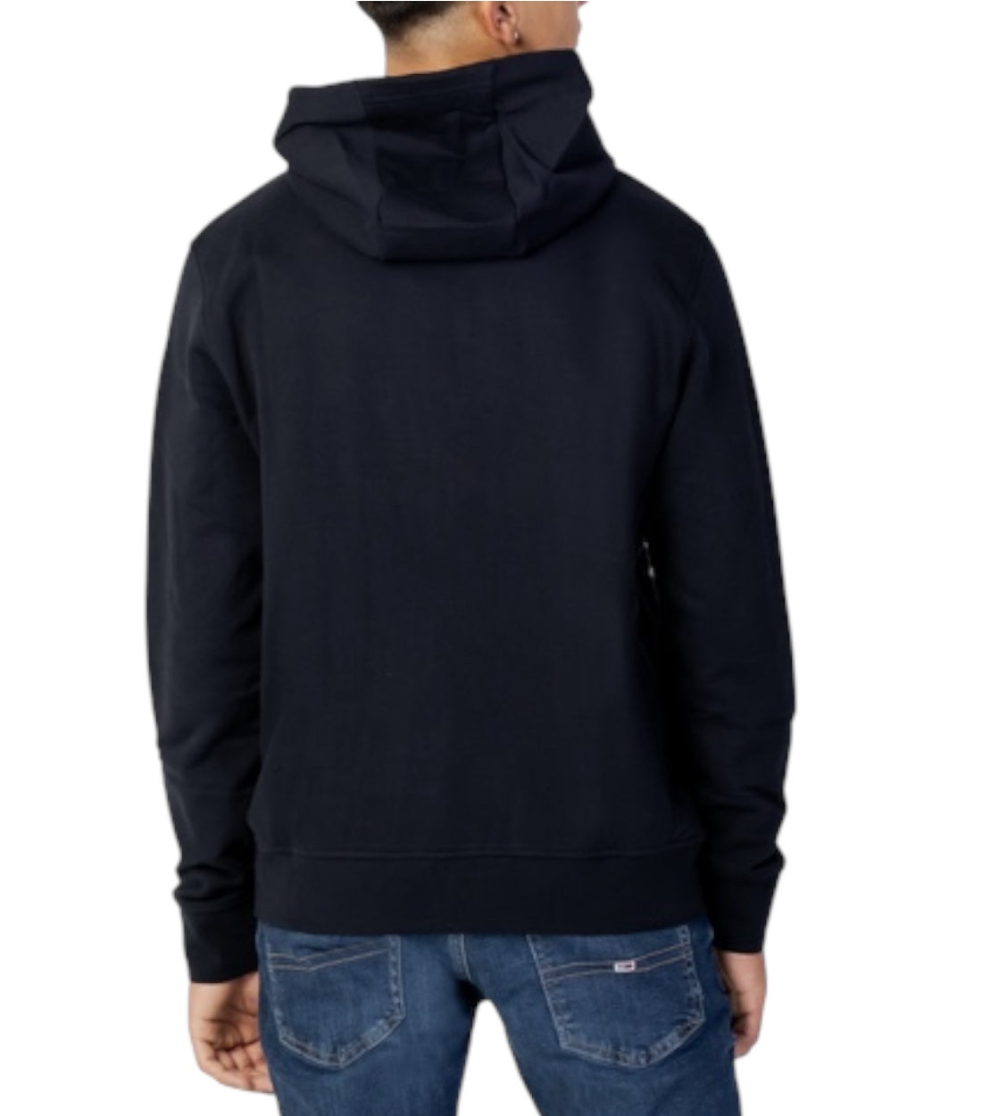 Armani Exchange Blauw Hoodie Met Rits en Logo