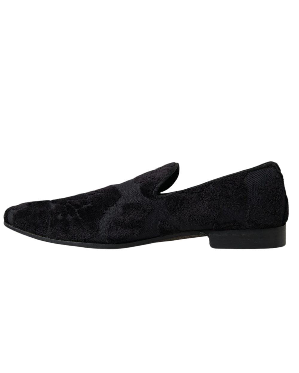 Dolce & Gabbana Zwart Brocade Loafers