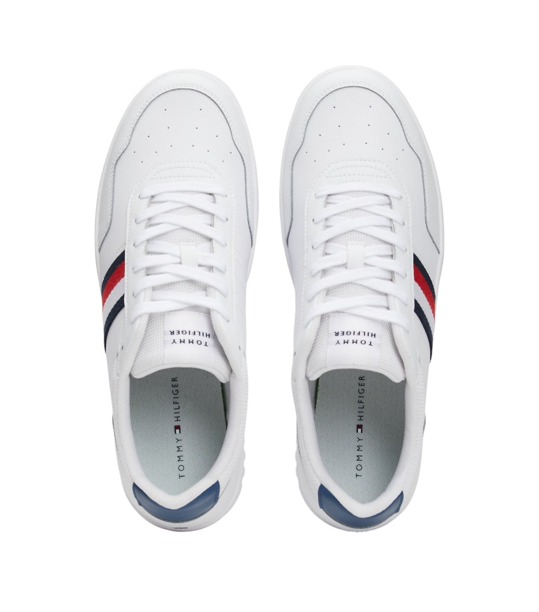 Tommy Hilfiger Wit Basketbal Sneaker Met Signature-tape