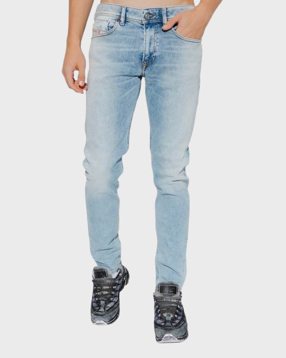 Diesel Light Blue Cotton Jeans & Pant