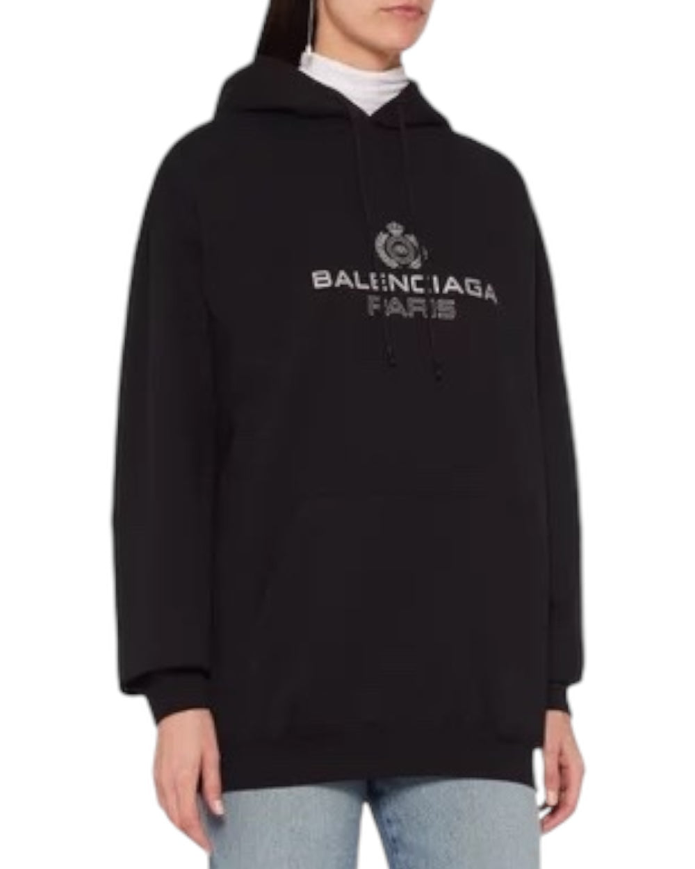 Balenciaga Zwart Paris Oversized Hoodie