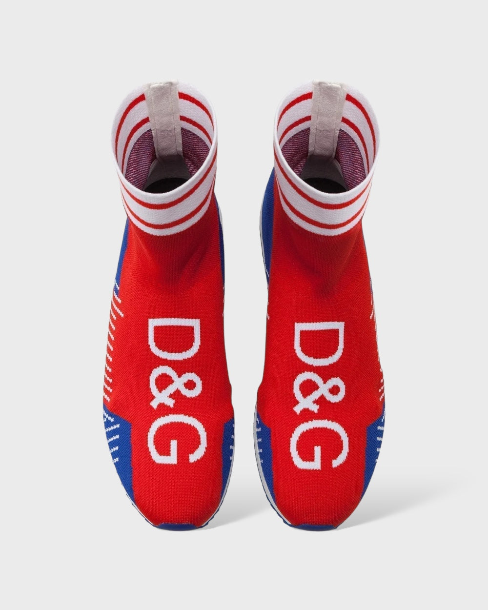 Dolce & Gabbana Blauw / Rood Sneakers Sokken