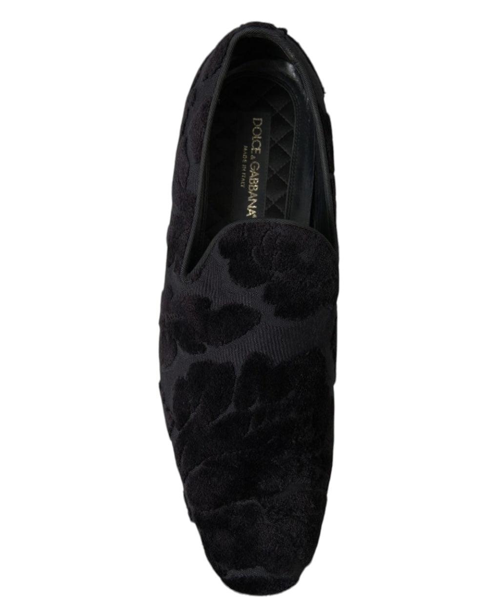 Dolce & Gabbana Zwart Brocade Loafers