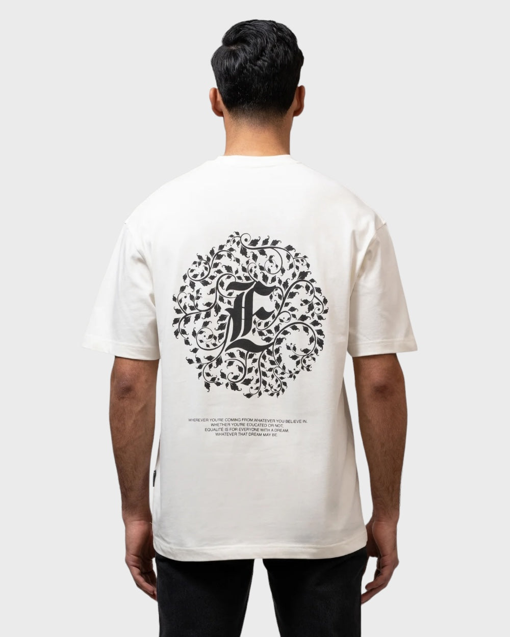 Equalite Leaves Oversized T-shirt Off-white Unisex