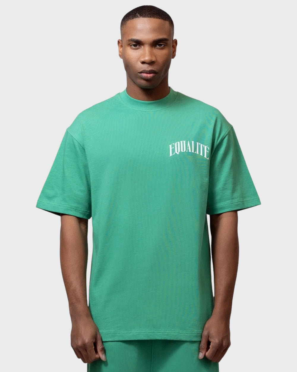 Equalité Oliver Oversized T-shirt Groen/Wit Unisex