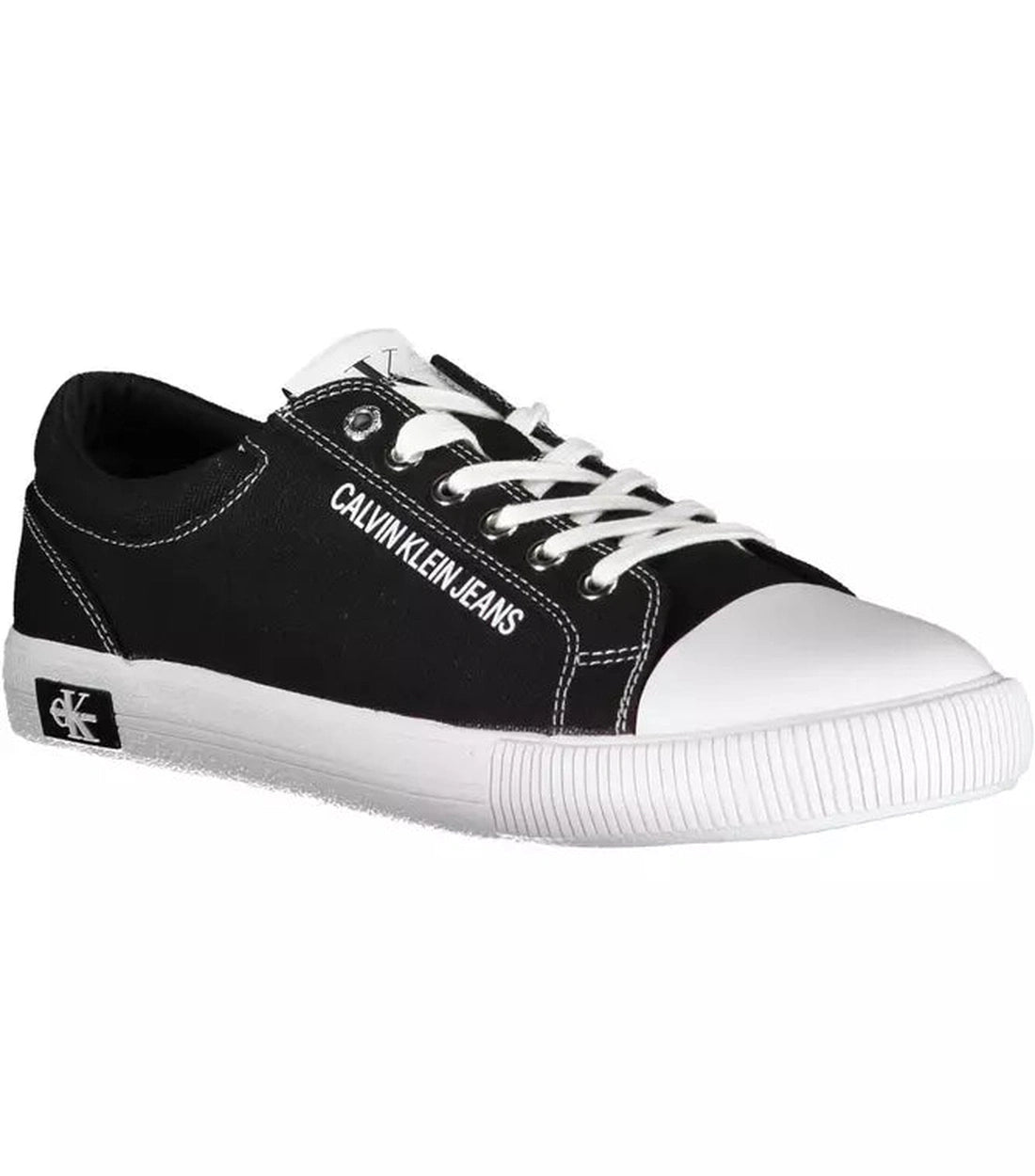 Calvin Klein Elegante Zwarte Sneakers Met Contrasterende Zool