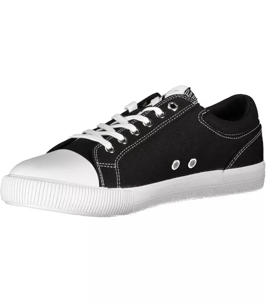 Calvin Klein Elegante Zwarte Sneakers Met Contrasterende Zool