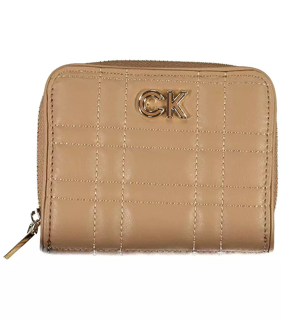 Calvin Klein Elegant Beige Ritsportemonnee met RFID-beveiliging