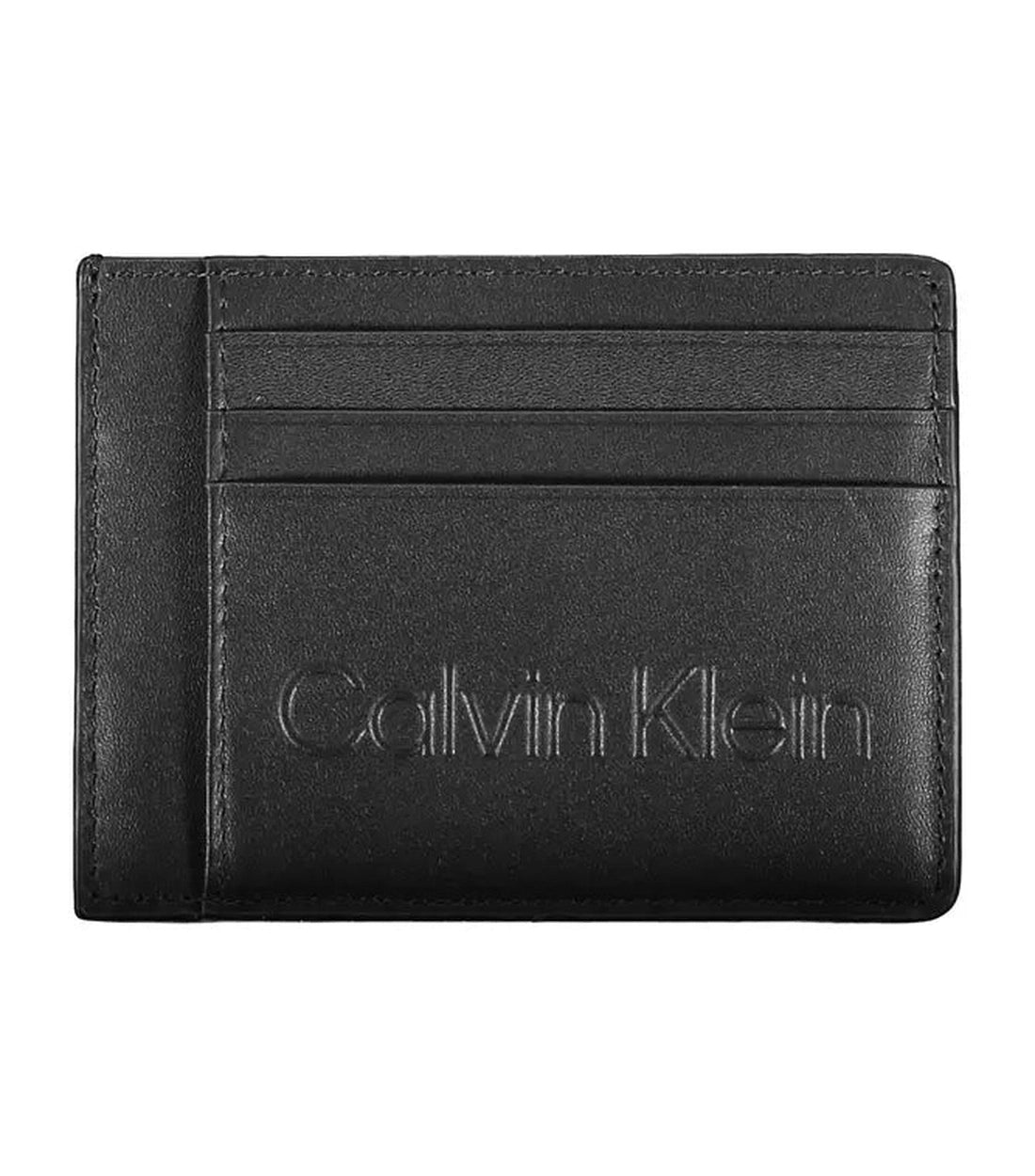 Calvin Klein Elegante Zwarte Polyethyleen Kaartenhouder