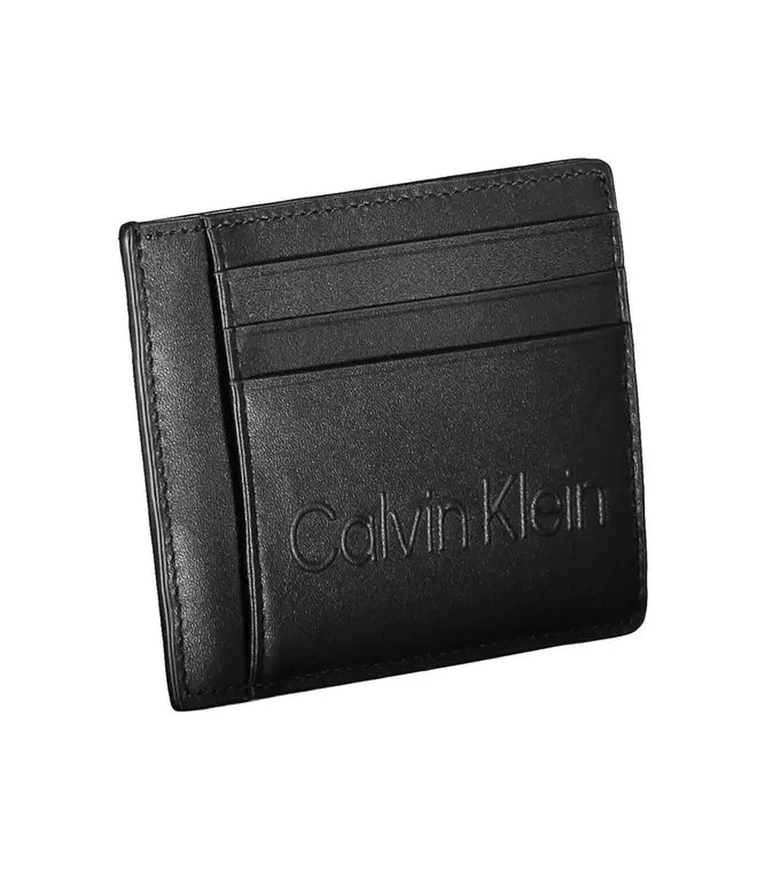 Calvin Klein Elegante Zwarte Polyethyleen Kaartenhouder