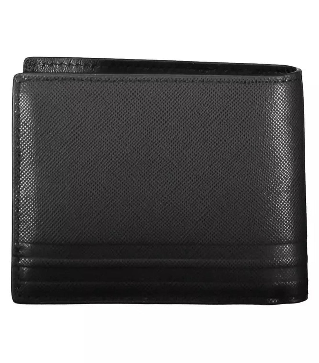 Tommy Hilfiger Elegante Zwarte Leren Bifold Portemonnee