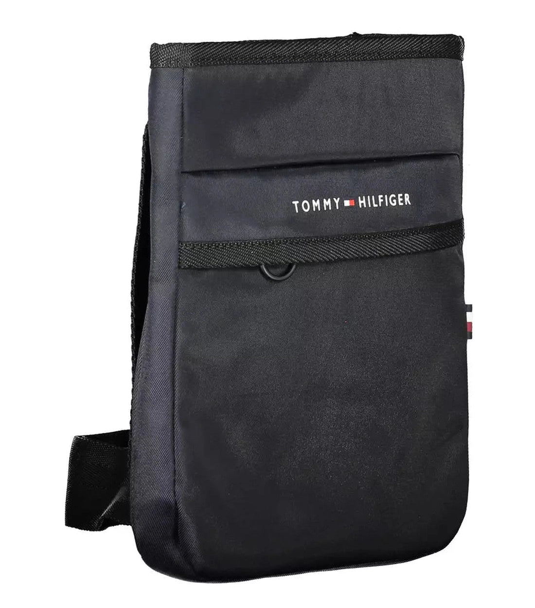 Tommy Hilfiger Elegante Blauwe Schoudertas met Contrasterende Accenten