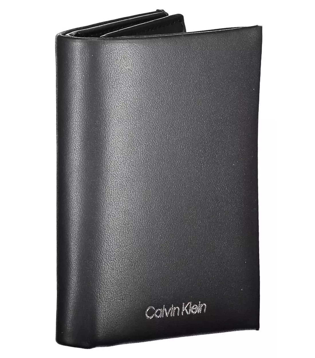 Calvin Klein Elegante Zwarte Leren Portemonnee met RFID-bescherming