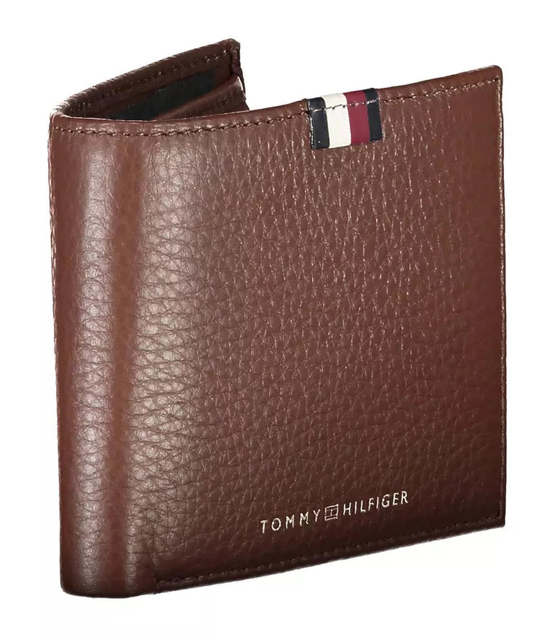 Tommy Hilfiger Bruin Leer Bifold Portemonnee met Muntvak